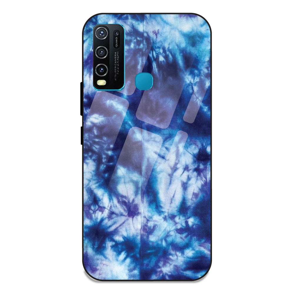 Dark Blue Tie Dye - Glass Case For Vivo Y50