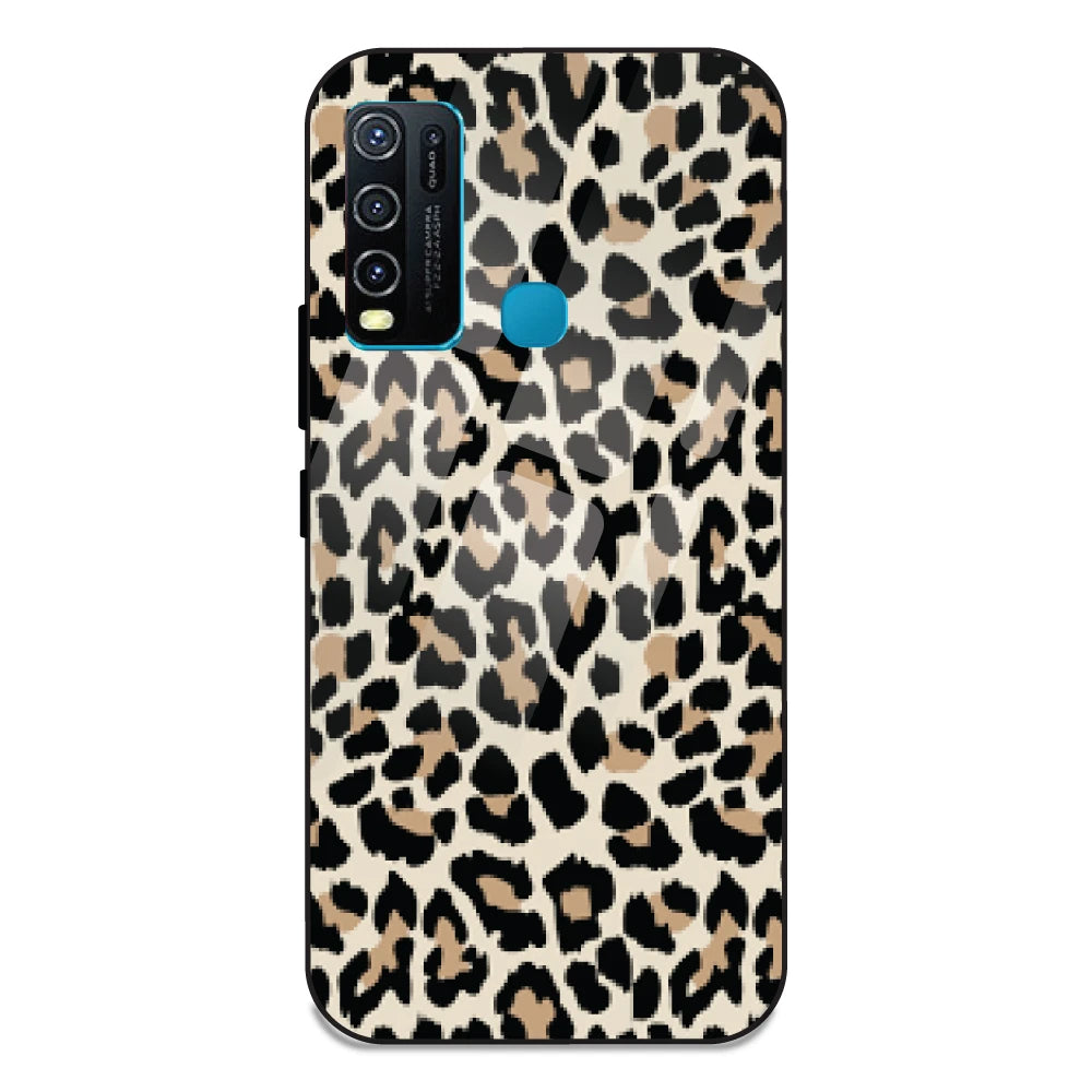 Leopard Print - Glass Case For Vivo Y50