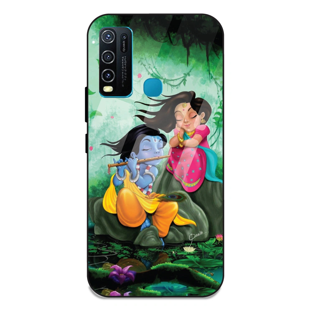 Radha Krishna - Glass Case For Vivo Y50