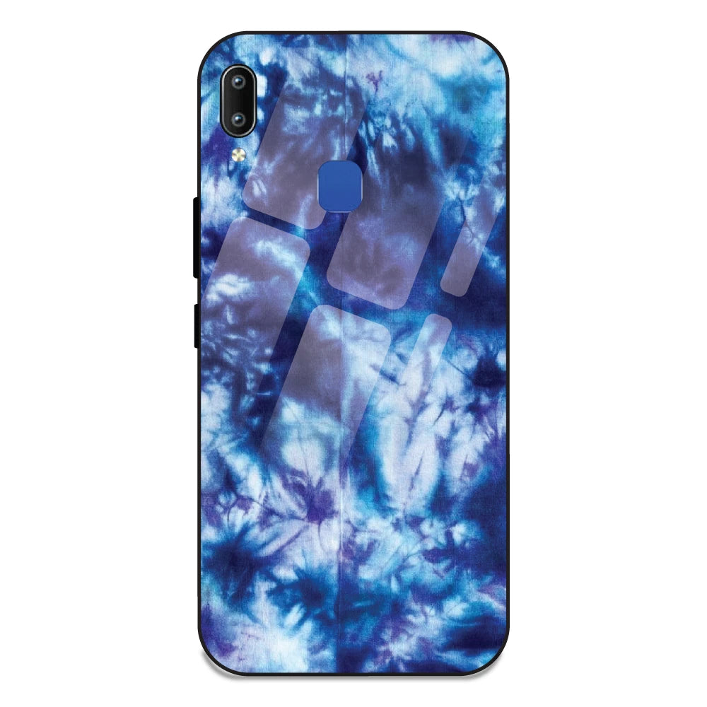 Dark Blue Tie Dye - Glass Case For Vivo Y91