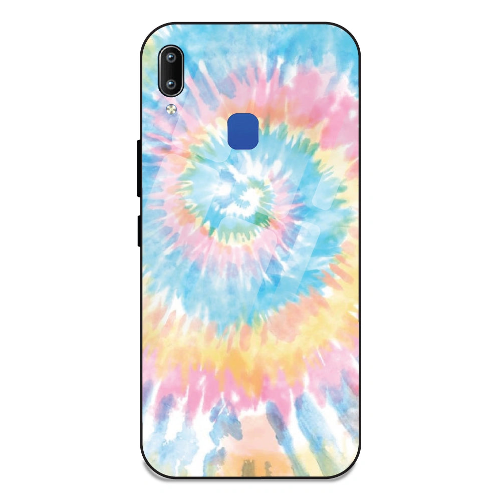 Pastel Tie Dye - Glass Case For Vivo Y91