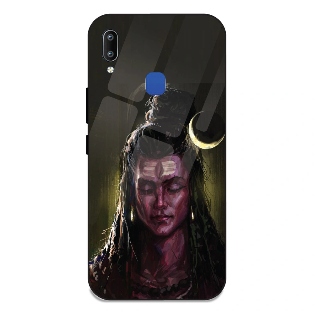 Lord Shiva - Glass Case For Vivo Y91