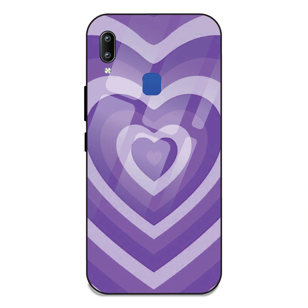 Purple Hearts - Glass Case For Vivo Models