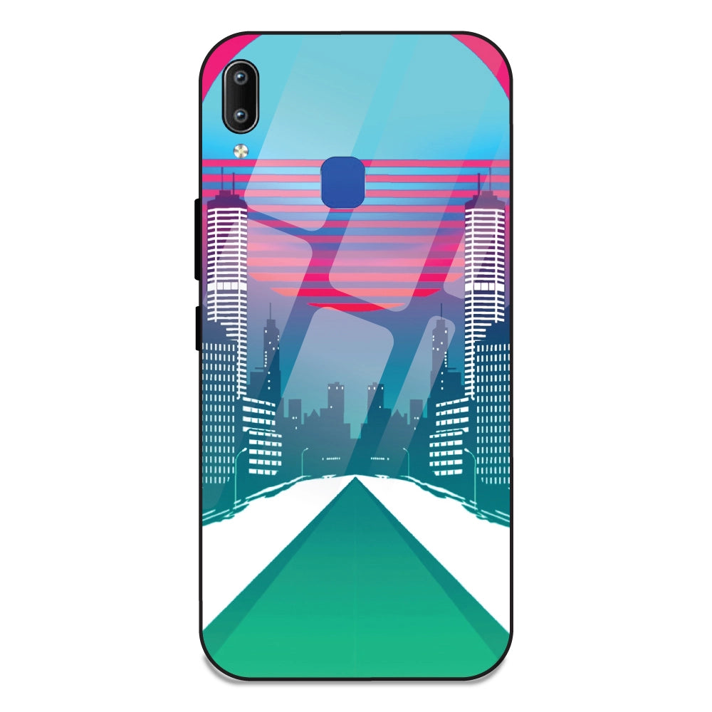 Citylight Synthwave - Glass Case For Vivo Y93