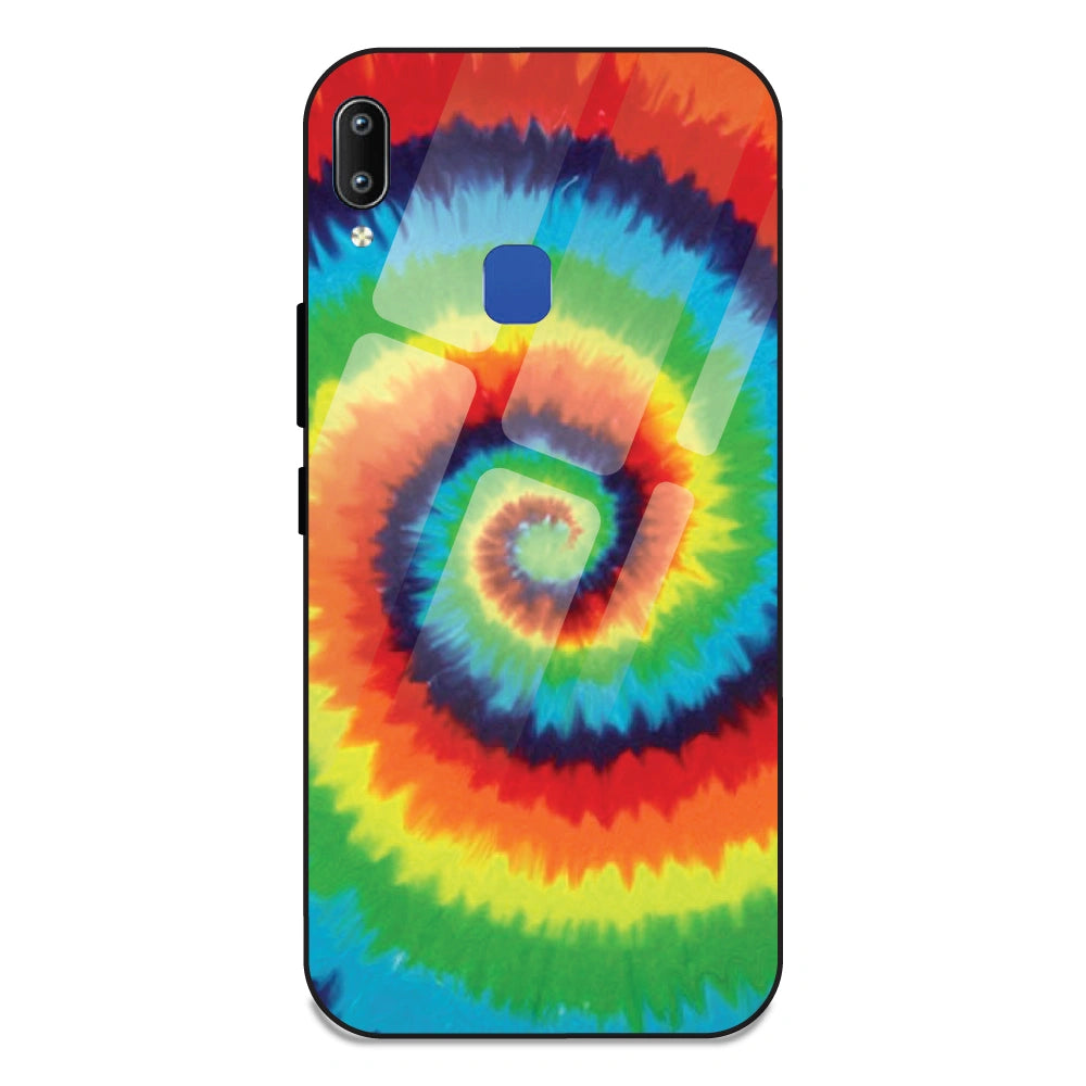 Rainbow Tie Dye - Glass Case For Vivo Y93