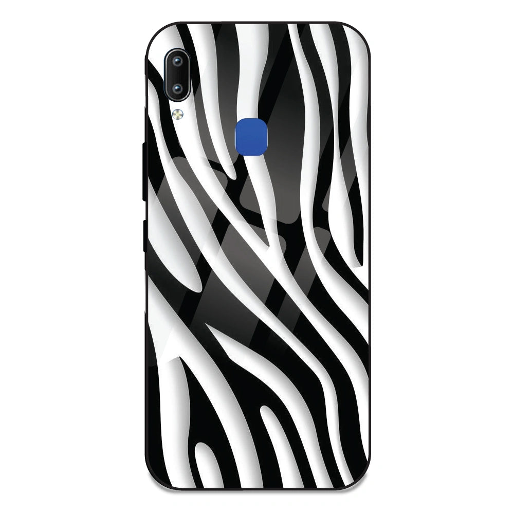 Zebra Print - Glass Case For Vivo Y95