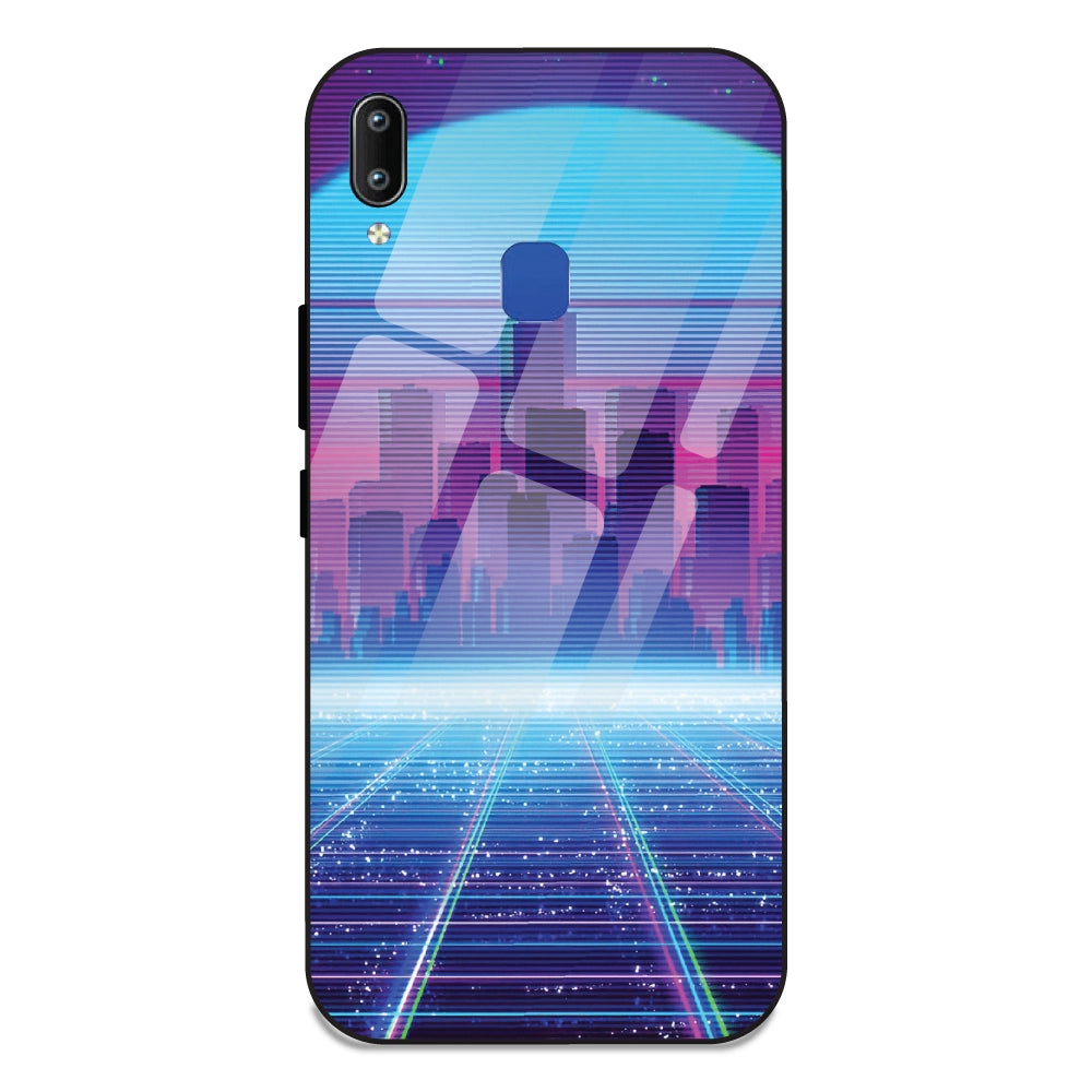 Cityscape Synthwave - Glass Case For Vivo Y95