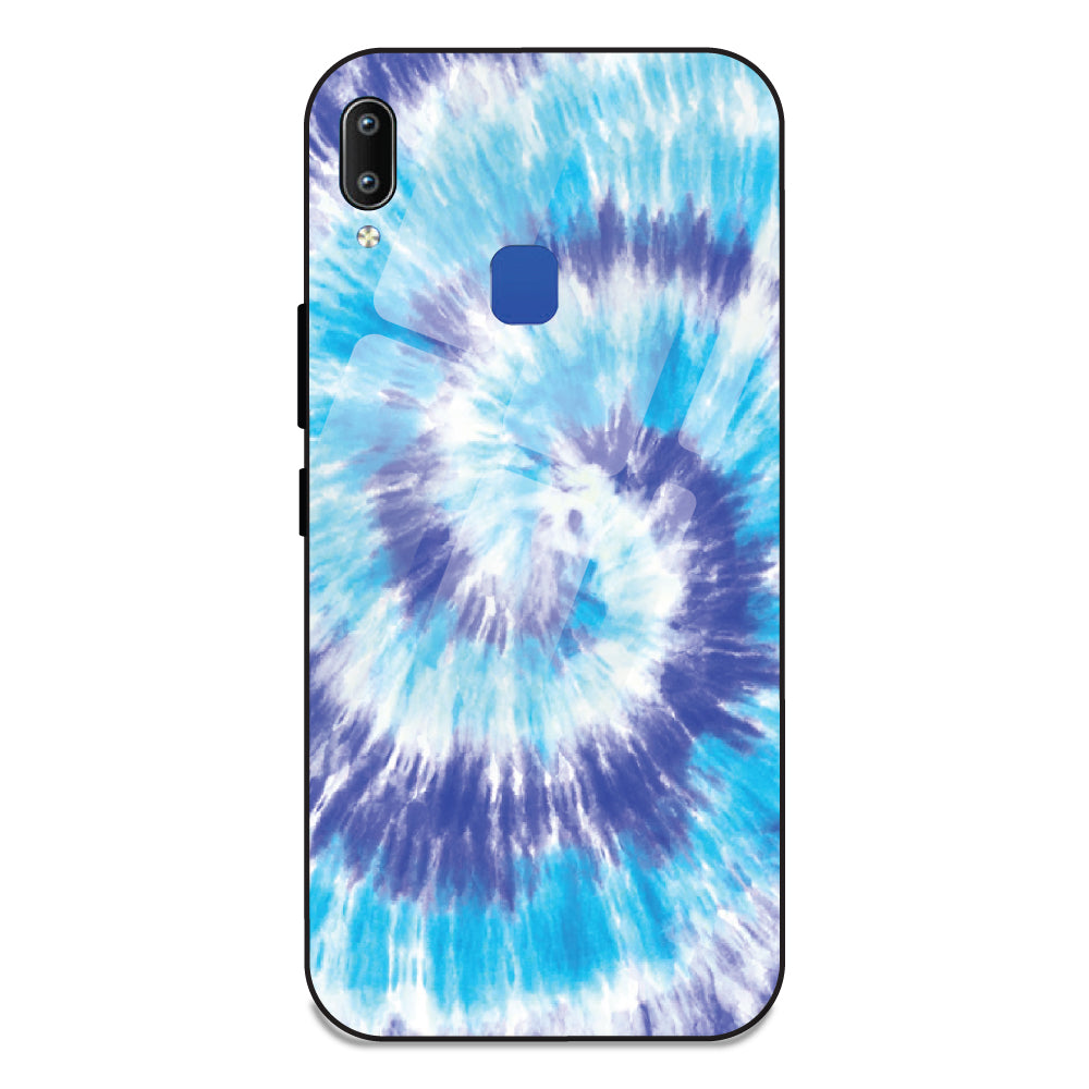Aqua Tie Dye - Glass Case For Vivo Y95