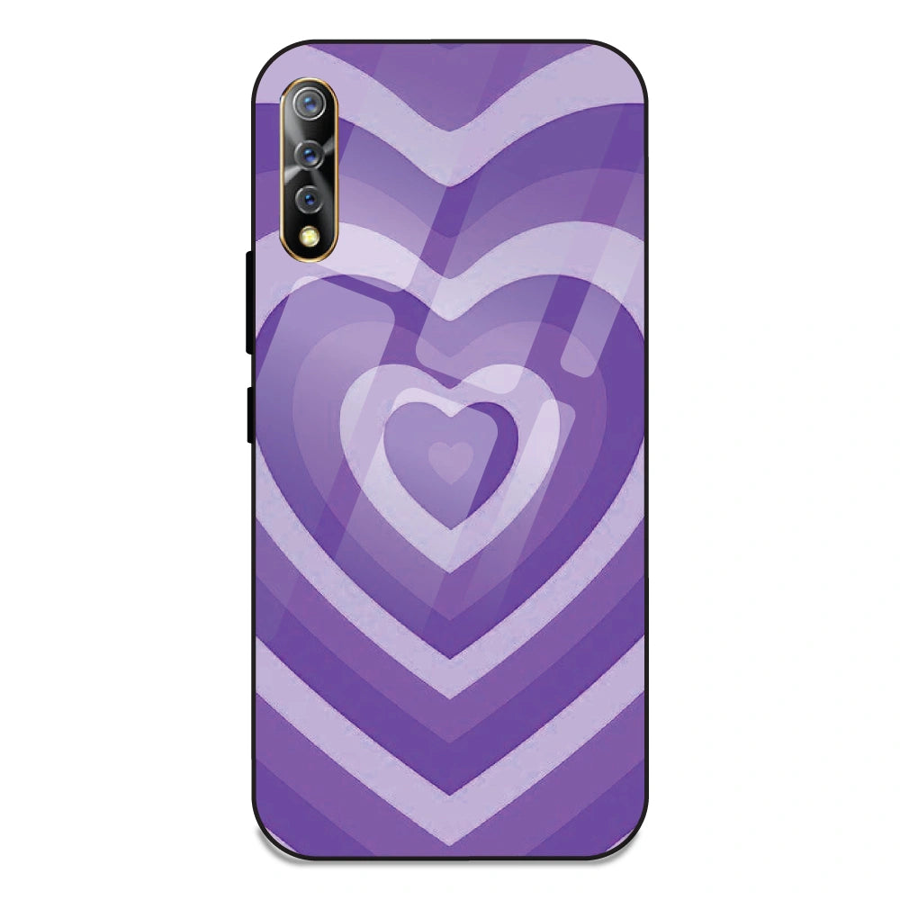 Purple Hearts - Glass Case For Vivo Models