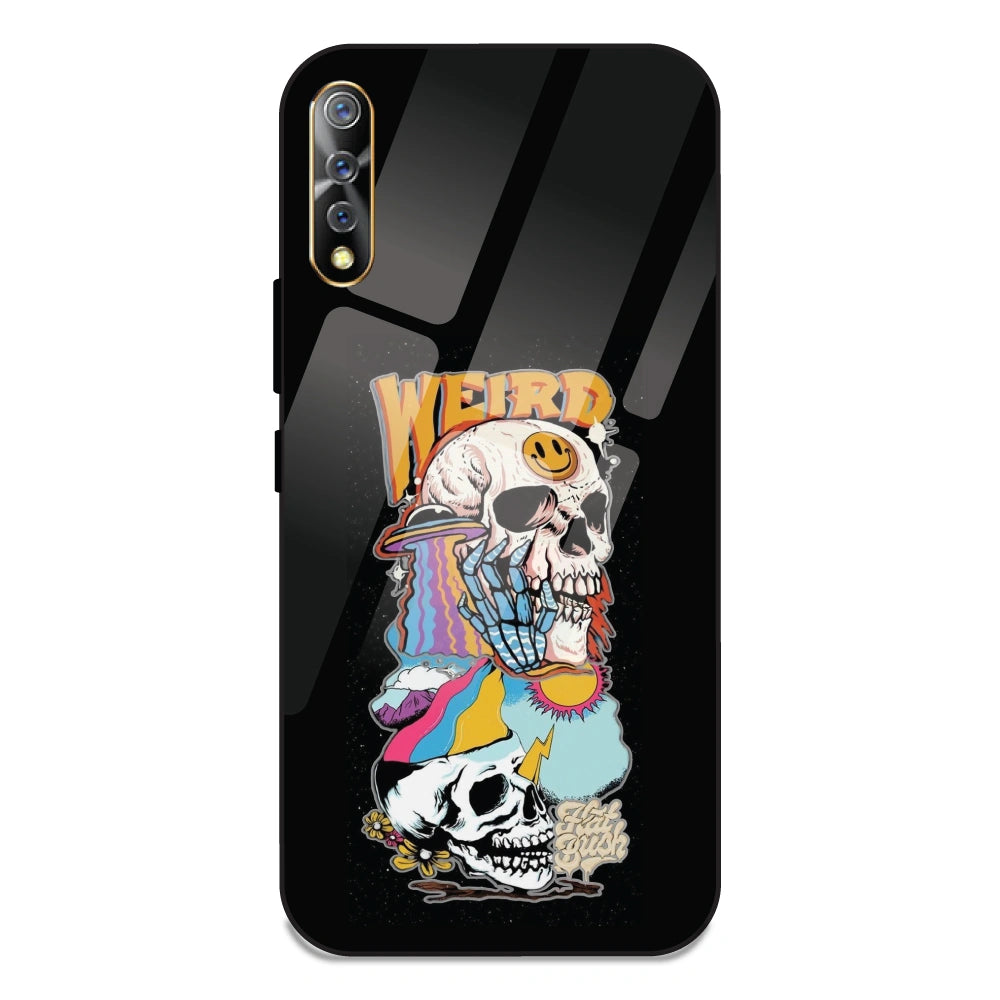 Weird Skull Graffiti - Glass Case For Vivo Z1X