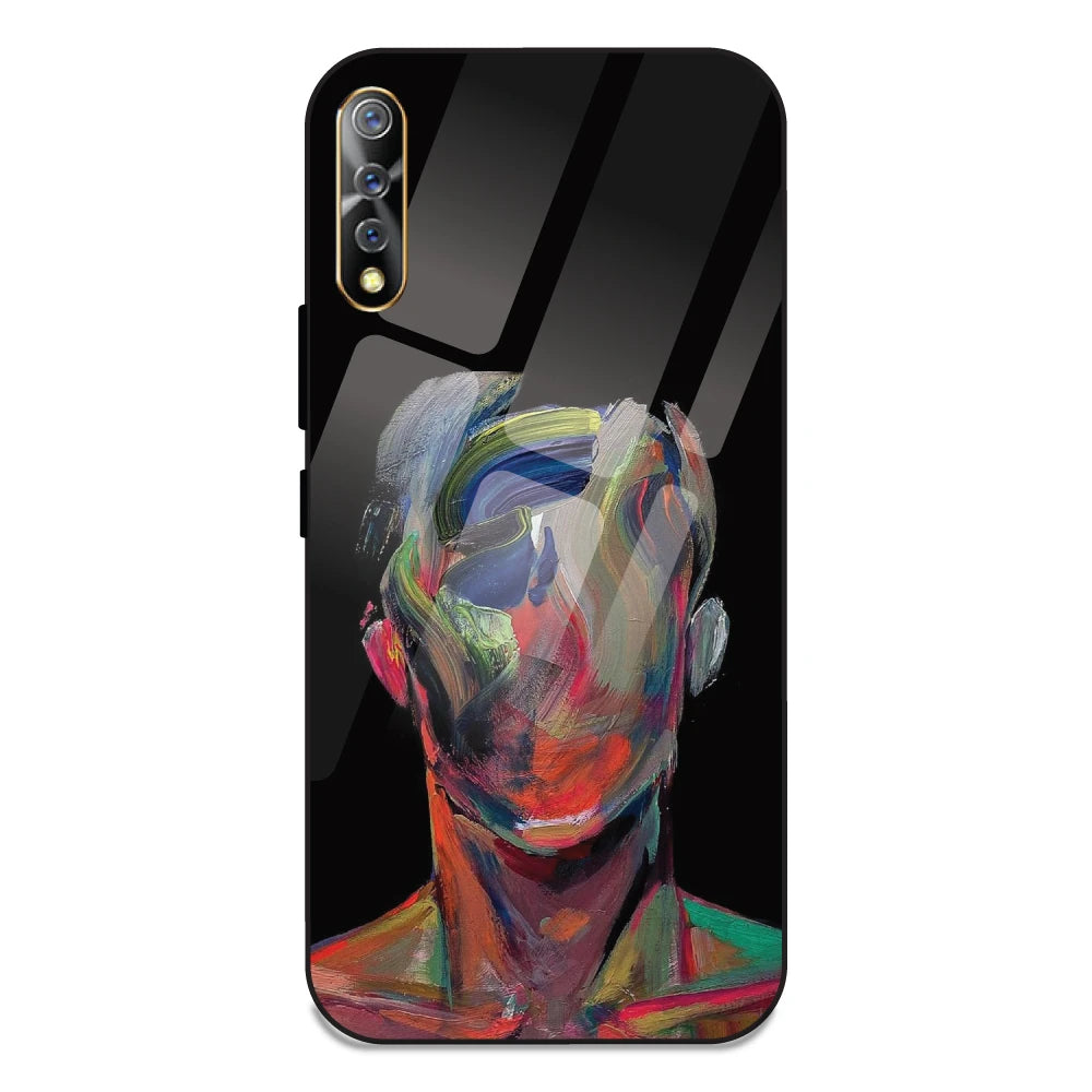 Face Oil Painting - Glass Case For Vivo Z1X