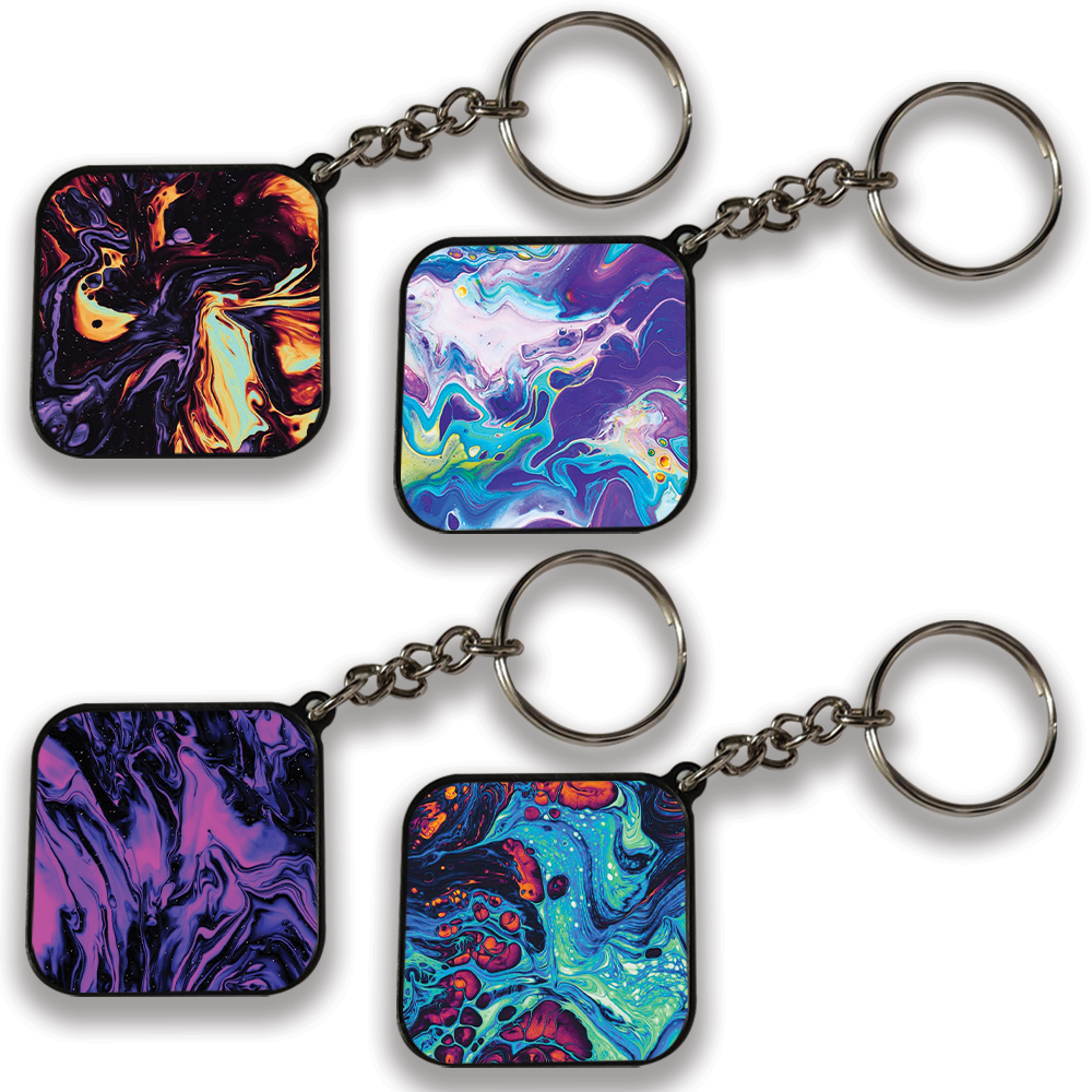 Watermarble - A Combo Of 4 Keychains square