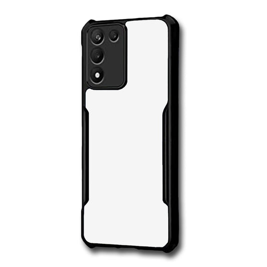 Rugged Black Border Clear Case For Realme Models