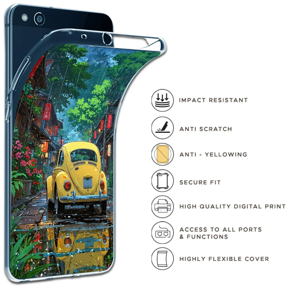 Yellow Bettle - Printed Silicone Case For Apple iPhone infographic