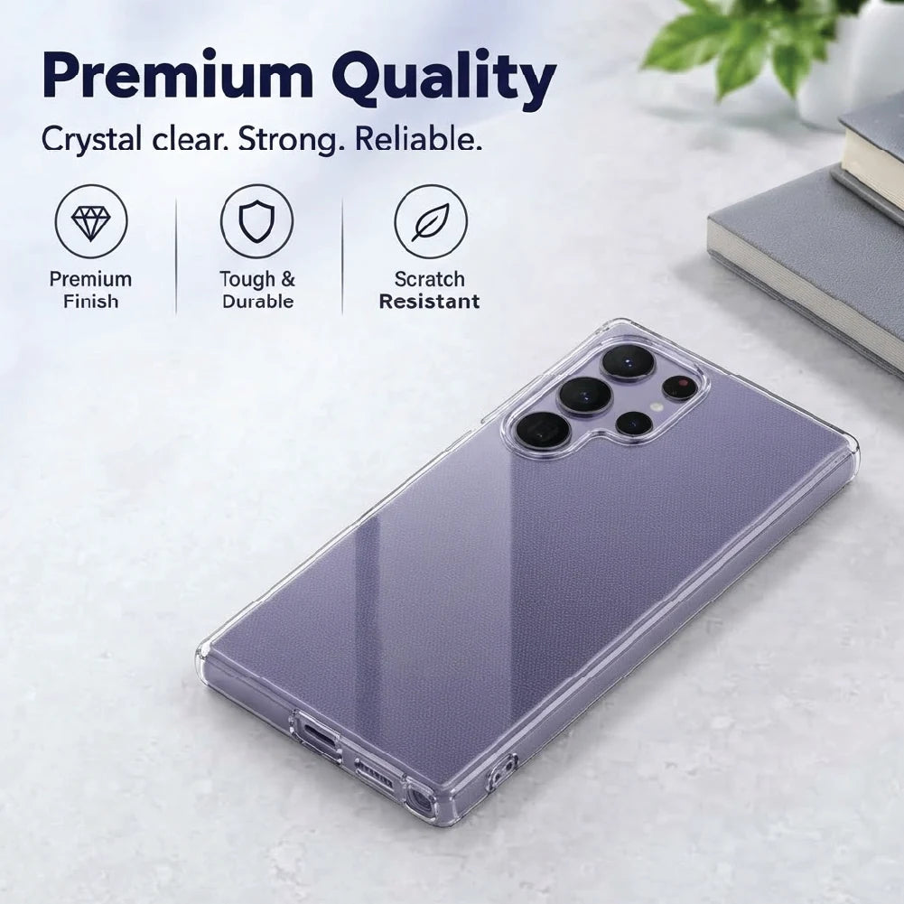 Premium quality Samsung Galaxy S26 Ultra clear case – flexible, tough and scratch-resistant TPU