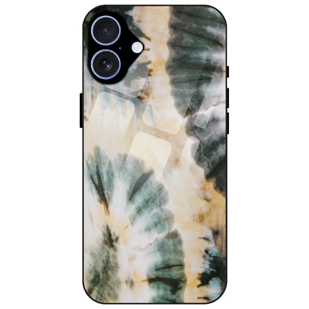Black And Gold Tie Dye - Glass Case for Apple iPhone 17