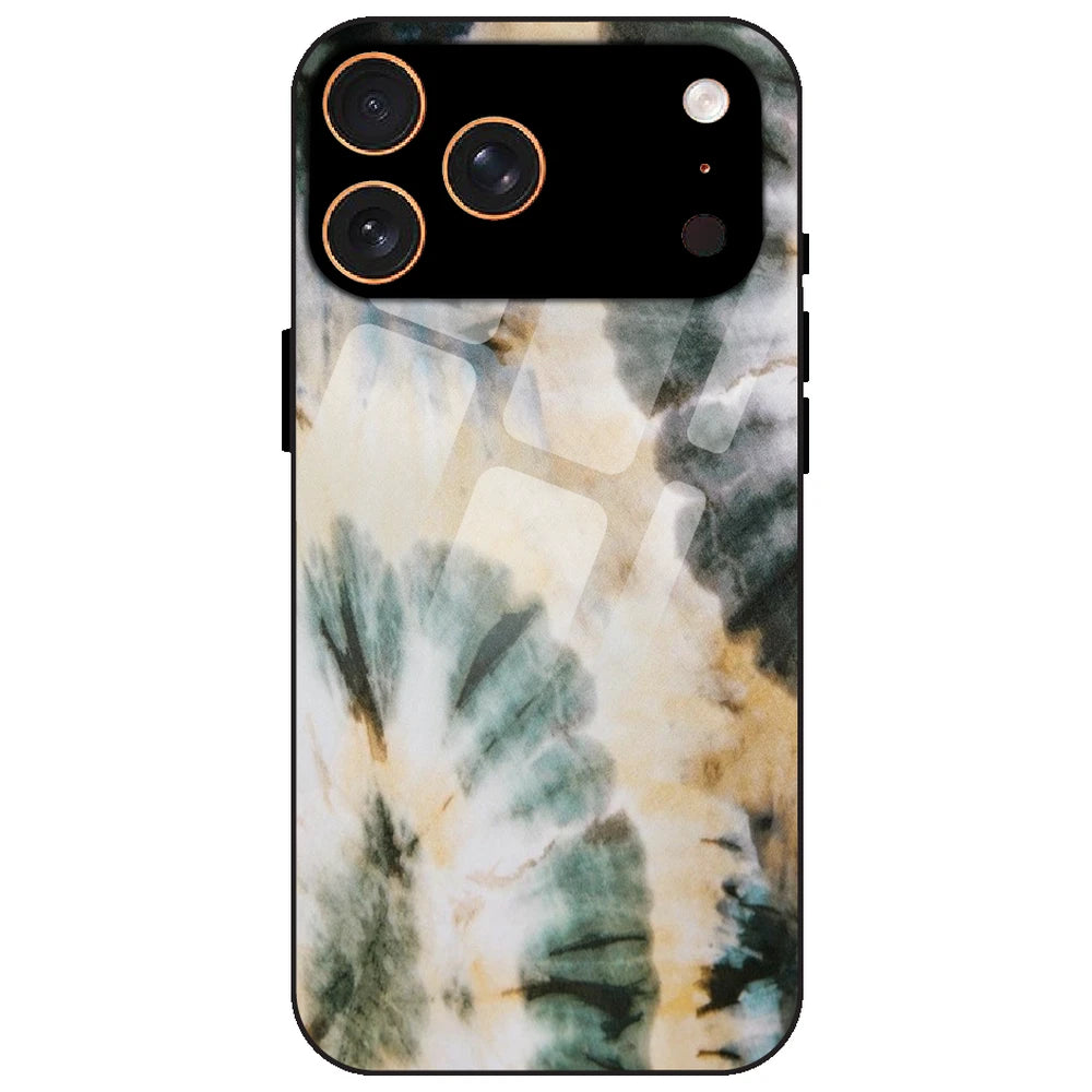 Black And Gold Tie Dye - Glass Case for Apple iPhone 17 Pro Max