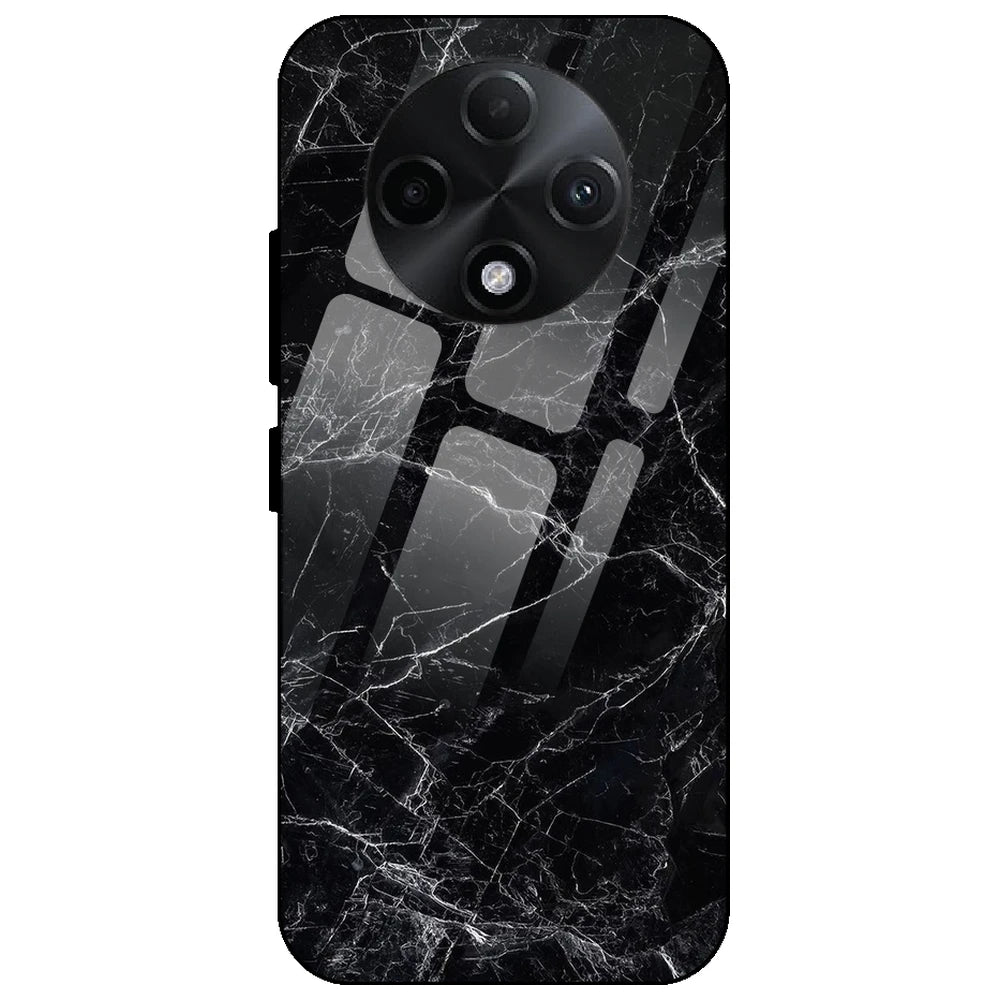 Black Marble - Glass Case for Oppo F27