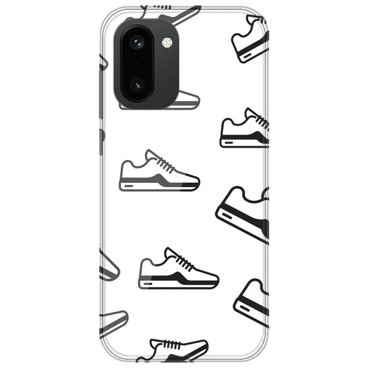 Black Sneakers - Clear Printed Silicone Case for OnePlus 15R