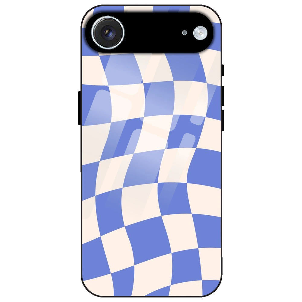 Blue Chessboard - Glass Case for Apple iPhone Air