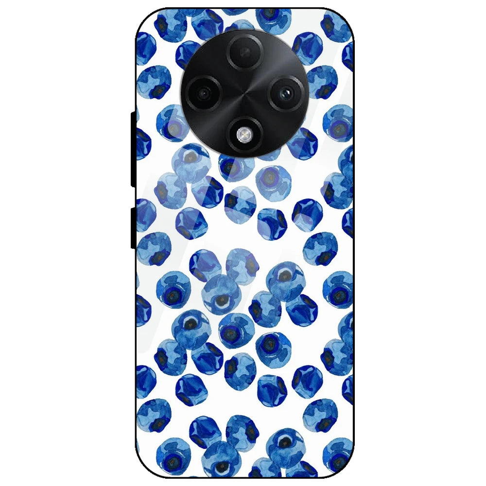 Blueberries - Glass Case for Oppo F27 Pro
