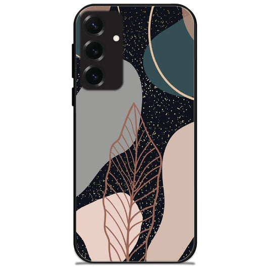 Boho Leaf Shapes - Glossy Metal Silicone Case for Samsung Galaxy S25 Plus