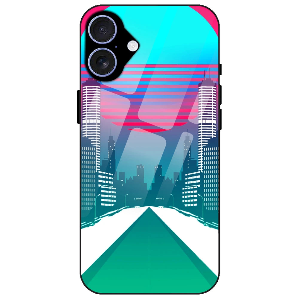 Citylight Synthwave - Glass Case for Apple iPhone 17