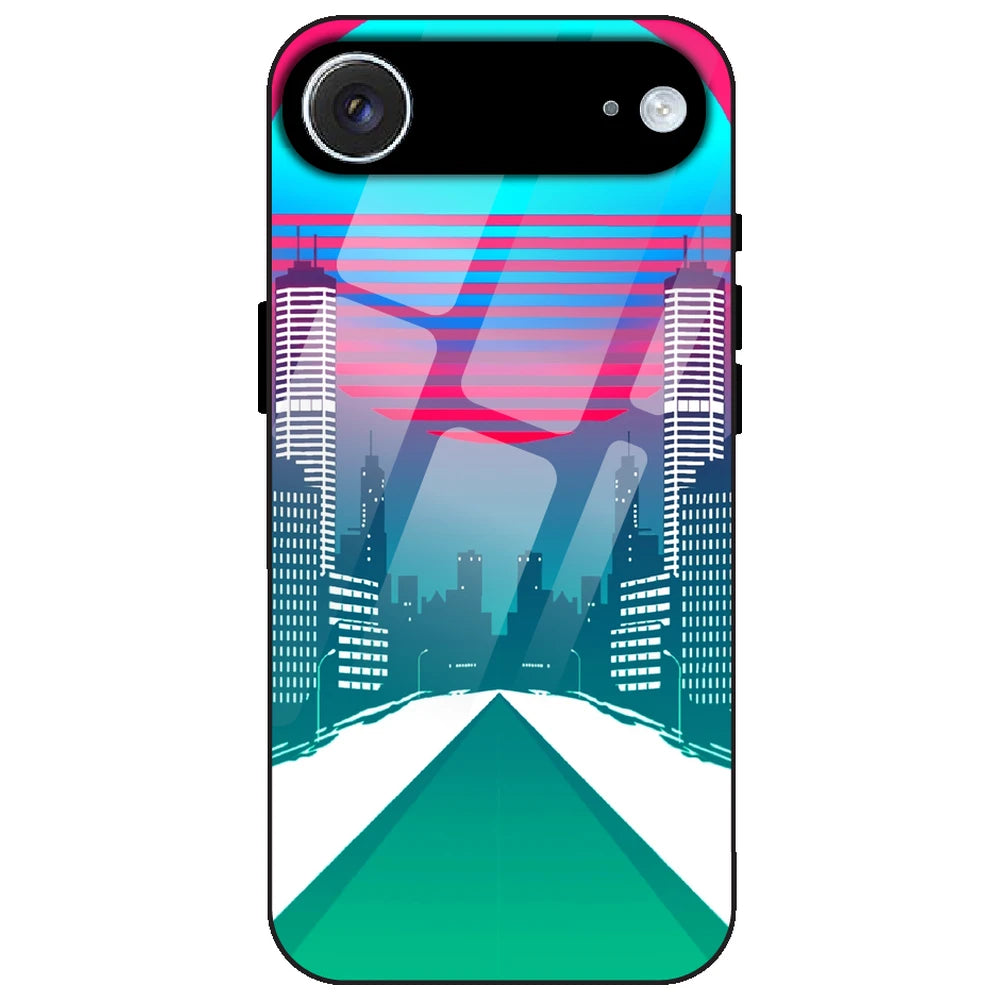 Citylight Synthwave - Glass Case for Apple iPhone Air