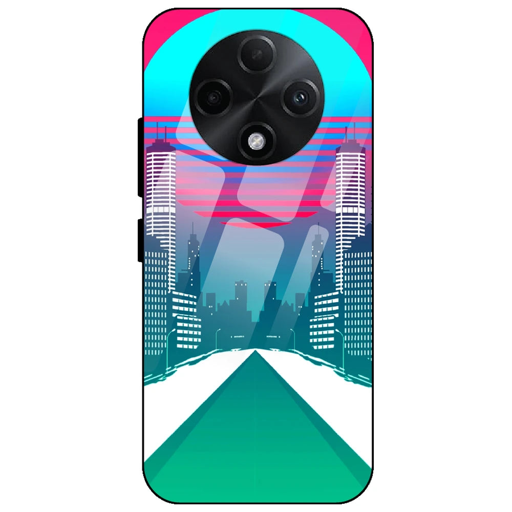 Citylight Synthwave - Glass Case for Oppo F27 Pro Plus