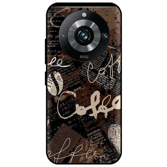 Coffee - Glossy Metal Silicone Case for Realme 11 Pro Plus