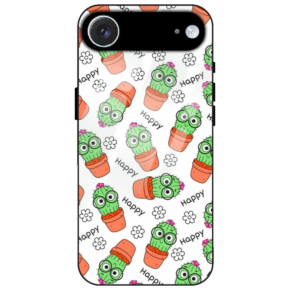 Cute Cactus Happy - Glass Case for Apple iPhone Air