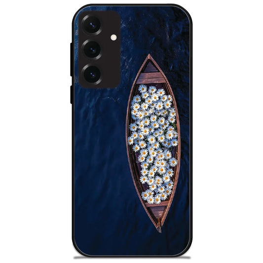 Daisy Boat - Glossy Metal Silicone Case for Samsung Galaxy S25 Plus