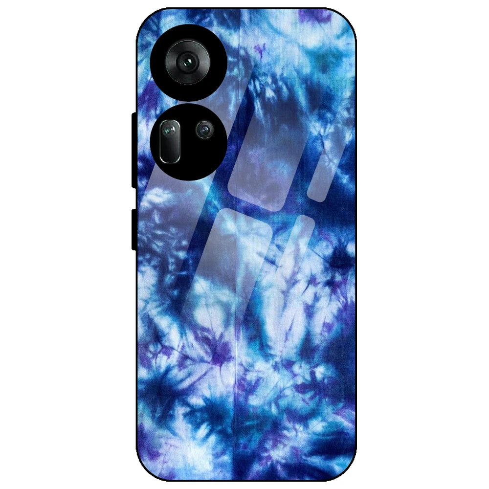 Dark Blue Tie Dye - Glass Case for Oppo Reno 11