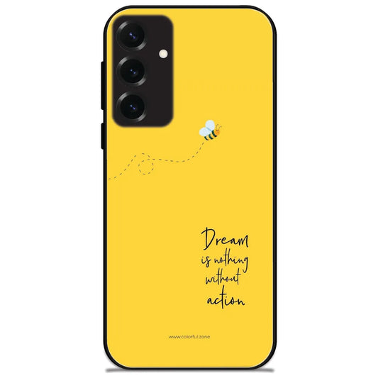 Dream Without Action - Glossy Metal Silicone Case for Samsung Galaxy S25 Plus