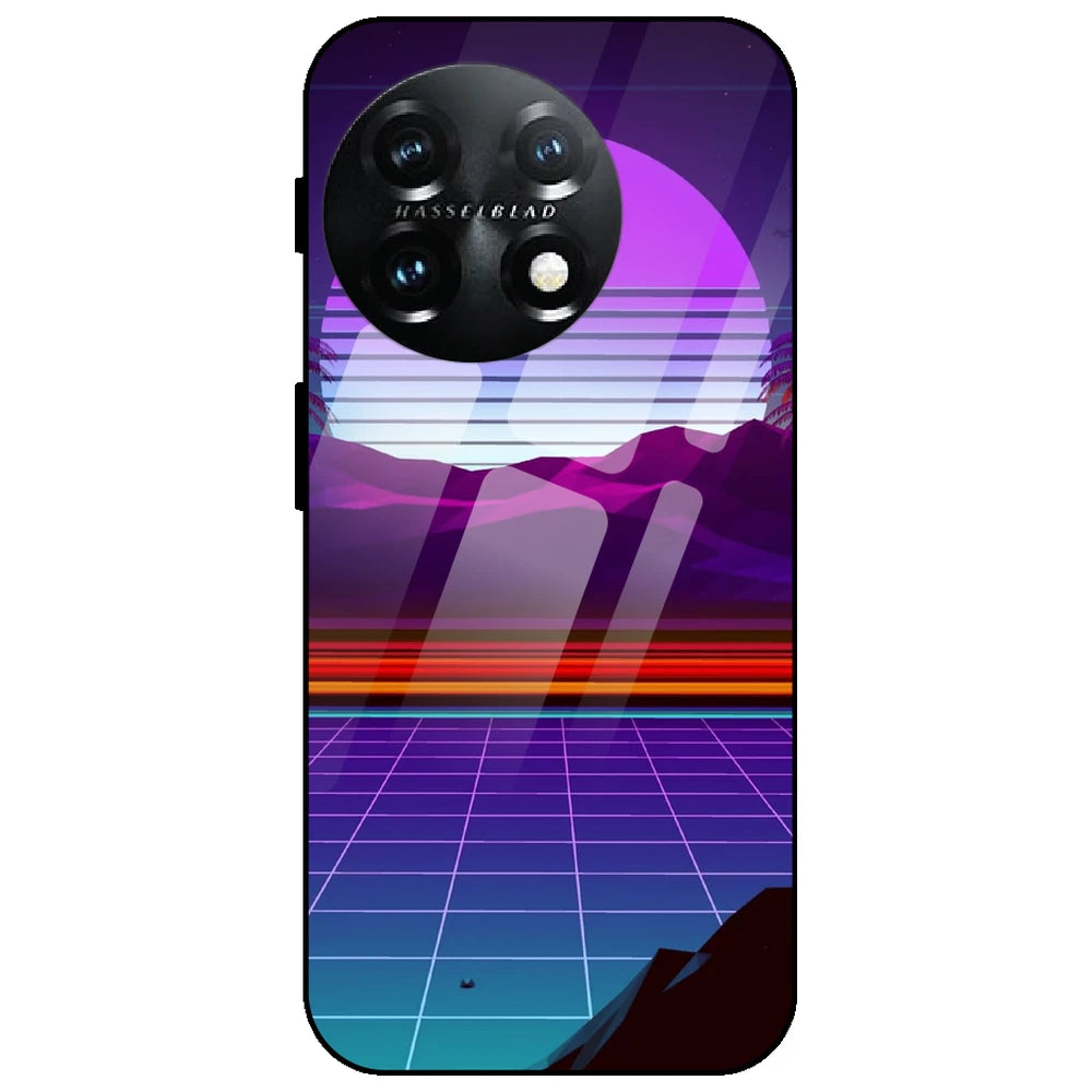 Electrofloor Synthwave - Glass Case for OnePlus 11