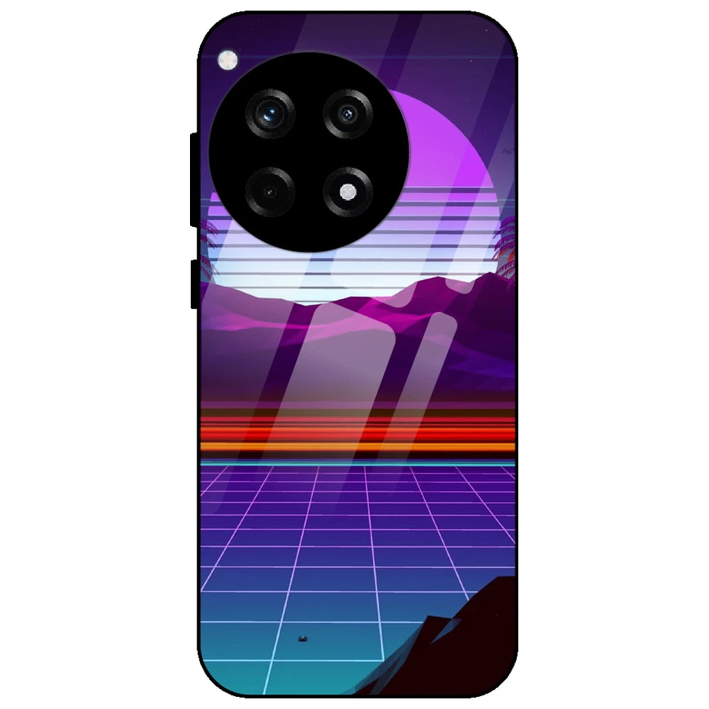 Electrofloor Synthwave - Glass Case for OnePlus 12R