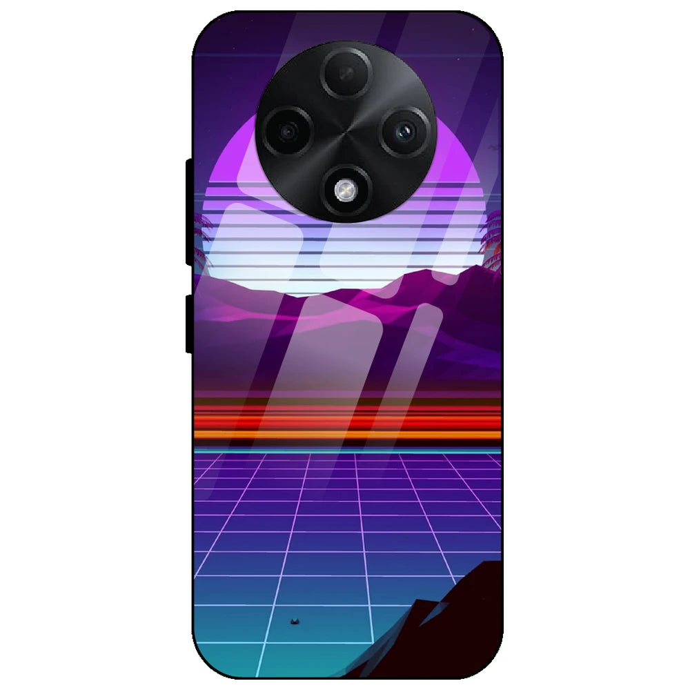 Electrofloor Synthwave - Glass Case for Oppo F27 Pro Plus