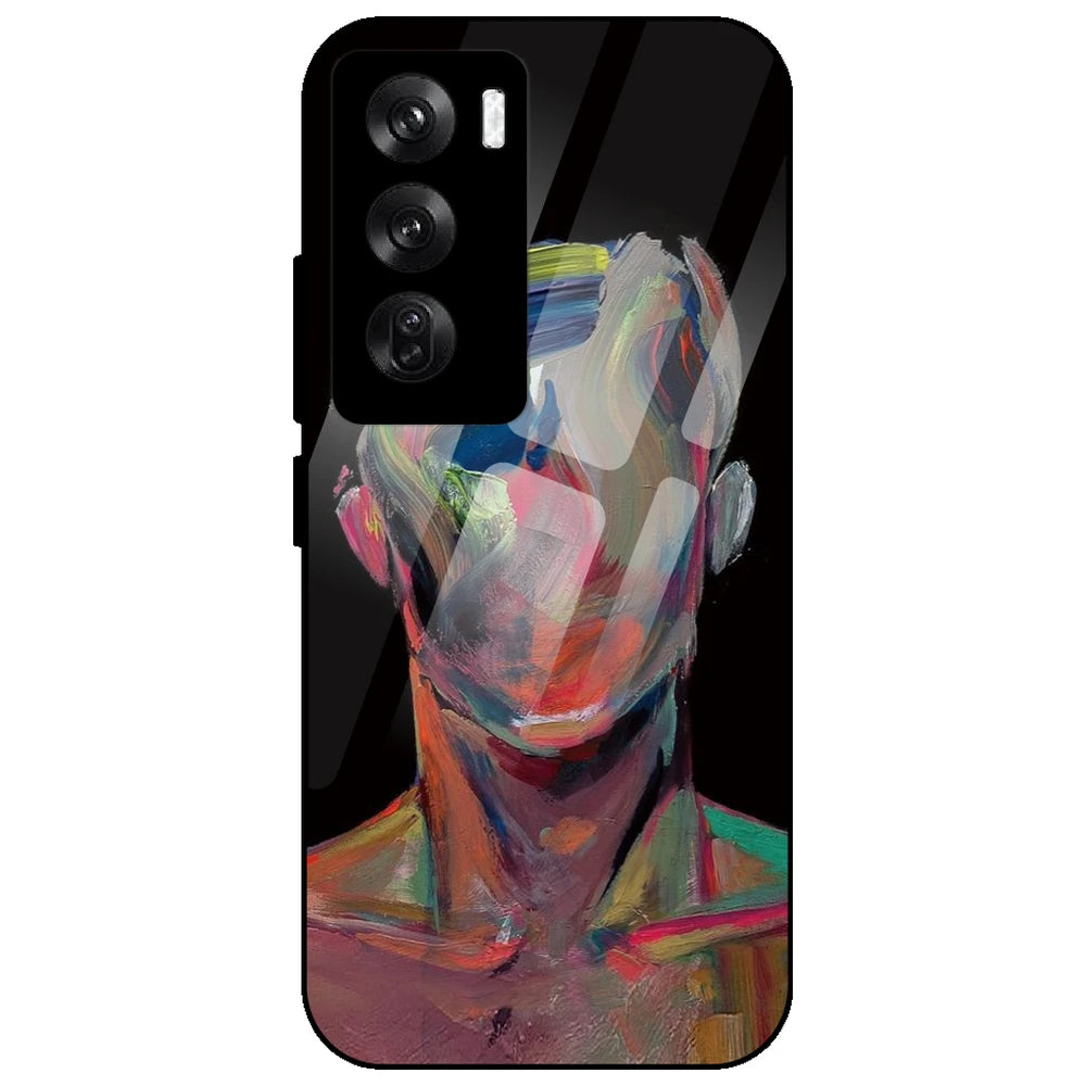 Face Oil Painting - Glass Case for Oppo Reno 12 Pro