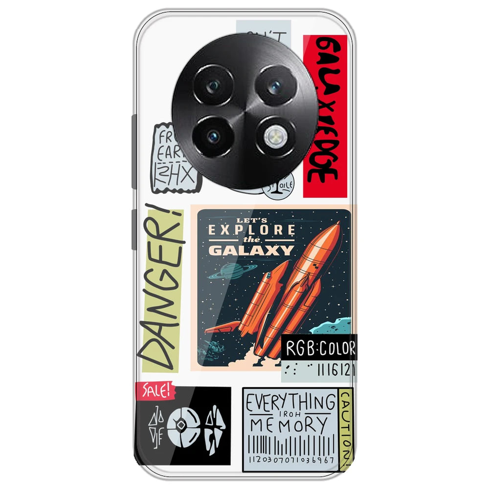 Galaxy - Clear Printed Silicone Case for Realme 13 Plus