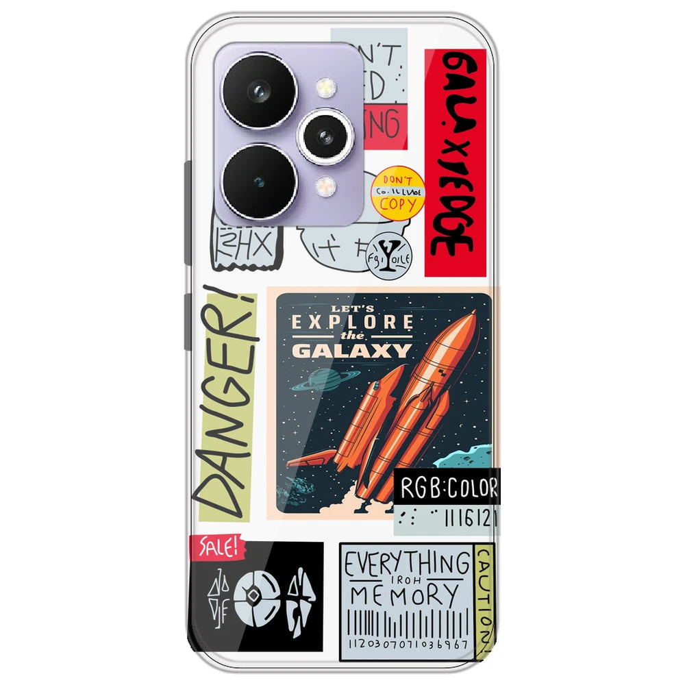 Galaxy - Clear Printed Silicone Case for Realme 15