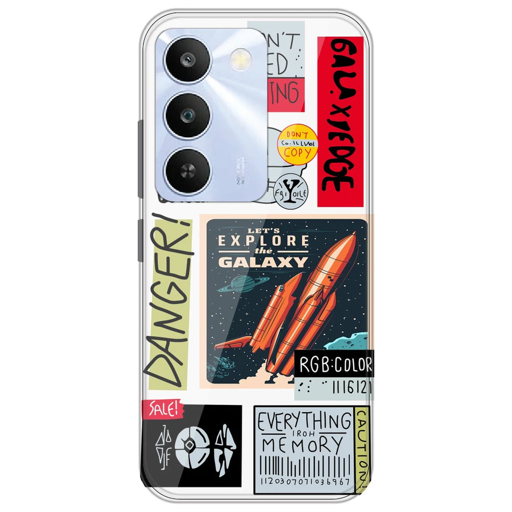 Galaxy - Clear Printed Silicone Case for Realme C83