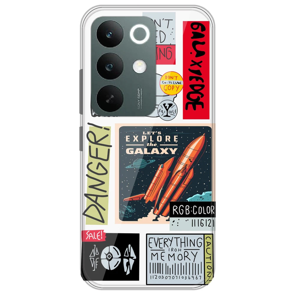 Galaxy - Clear Printed Silicone Case for Realme C85