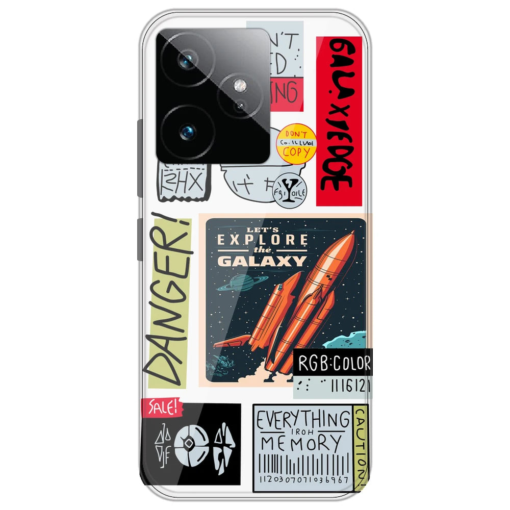 Galaxy - Clear Printed Silicone Case for Realme GT 7