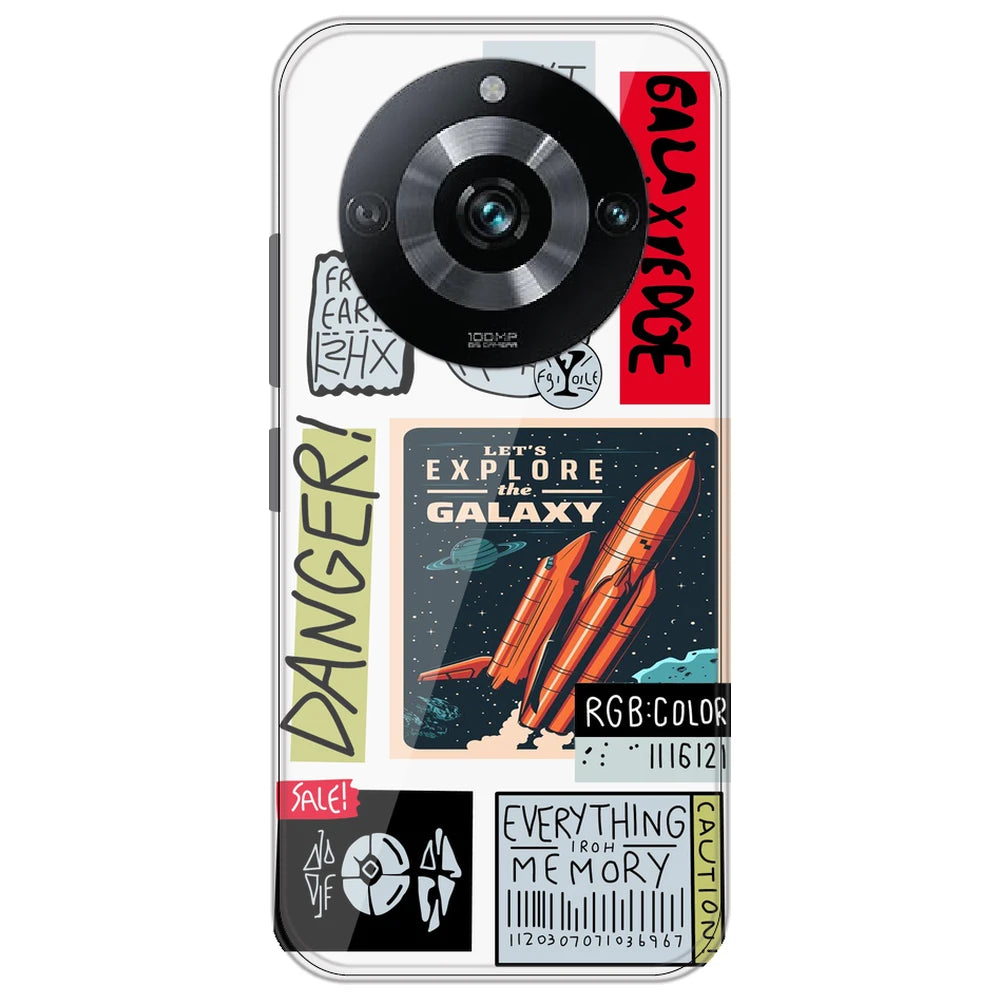 Galaxy - Clear Printed Silicone Case for Realme Narzo 60 Pro 5G