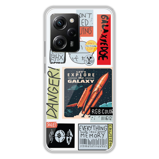 Galaxy - Clear Printed Case For Poco Models