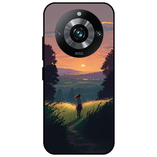 Girl & The Mountains - Glossy Metal Silicone Case for Realme 11 Pro Plus