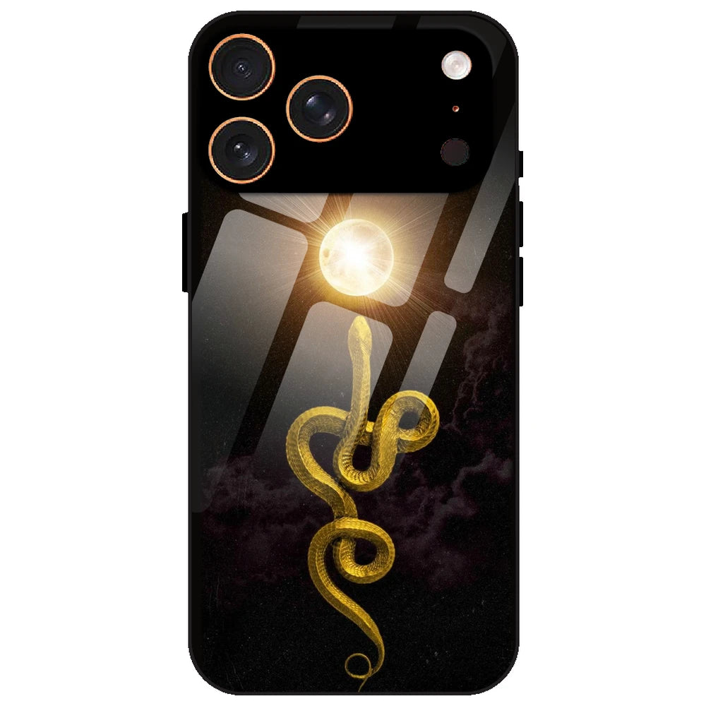 Golden Serpent - Glass Case for Apple iPhone 17 Pro Max