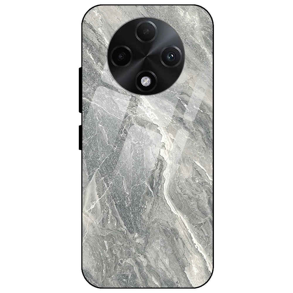 Graphite Grey Marble - Glass Case for Oppo F27