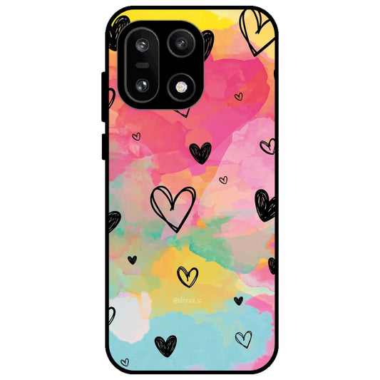 Hearts - Glossy Metal Silicone Case for OnePlus 15