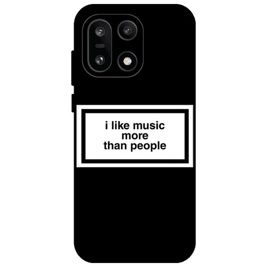 I Like Music More Than People - Glossy Metal Silicone Case for OnePlus 15
